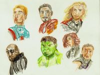 avengers in crayon